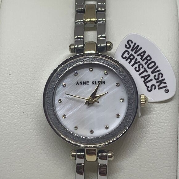 Anne Klein Ak3122 Women's Tow Tone Bracelet Analog Dial Quartz Wrist Watch GA127 - Picture 2 of 7